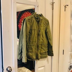 Green madewell military jacket, small